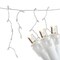 Northlight LED Wide Angle Icicle Christmas Lights - Warm White - 5.5' White Wire - 100ct